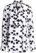 Thumbnail for your product : Equipment Carleen Pussy-bow Floral-print Silk Crepe De Chine Blouse