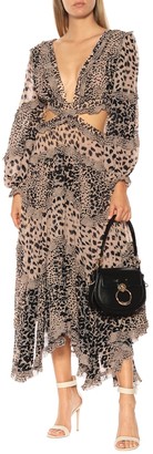 Zimmermann Allia leopard-print cut-out dress