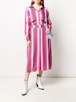 Thumbnail for your product : MSGM Double-Layered Striped Shirt Dress