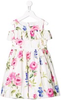 Thumbnail for your product : MonnaLisa Frilled Floral Dress