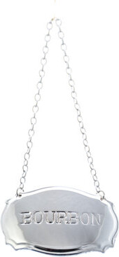 Corbell Silver Company Decanter Label Chippendale Design Bourbon