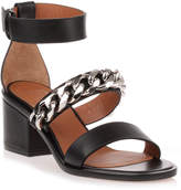 Givenchy Black leather chain sandal 