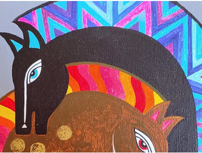 Bungalow Rose Color Of Love | Acrylic On Canvas | By Datta Jadhav