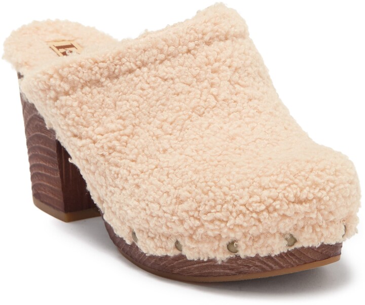 mens fur lined clogs