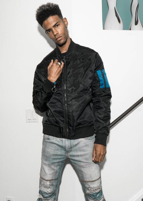 Konus Men's Ma1 Houndstooth Bomber Jacket ShopStyle