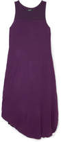 Thumbnail for your product : DKNY Satin-paneled Stretch-jersey Nightdress - Dark purple