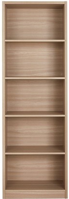 Extra Deep Bookcase Oak Effect, Metro Tall Wide Extra Deep Bookcase White