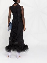 Thumbnail for your product : Maison Margiela Feather-Trim Long Dress
