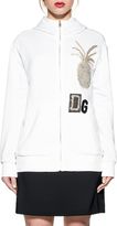 Thumbnail for your product : Dolce & Gabbana White Jewel Embroidery Hooded Sweatshirt