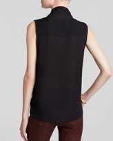 Thumbnail for your product : Parker Top - Grae Drape Front Silk
