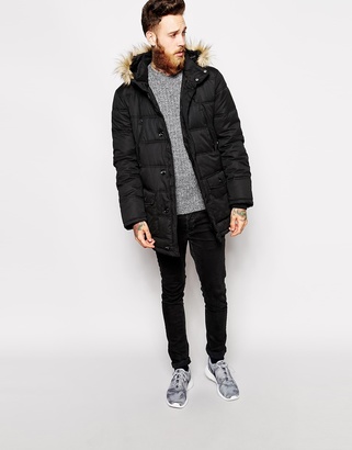 ASOS Quilted Parka Jacket