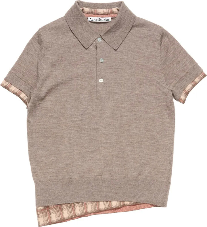 Acne Studios Melange Check Polo Shirt