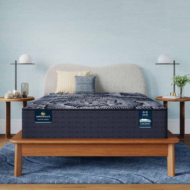Serta Perfect Sleeper X Excelled Hybrid Twin XL Extra Firm 13.75 in. Low Profile Mattress Set