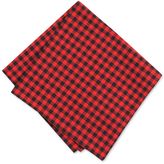Thumbnail for your product : Bar III Men's Black Red Gingham Pocket Square, Created for Macy's