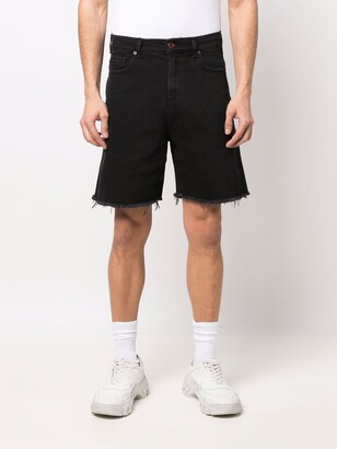 Vision Of Super Raw-Cut Contrast-Panel Shorts