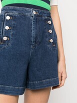 Thumbnail for your product : 7 For All Mankind High-Waist Wide-Leg Denim Shorts