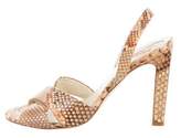 Thumbnail for your product : Devi Kroell Snakeskin Slingback Sandals