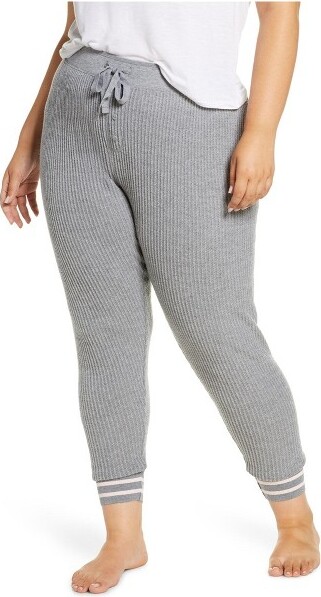 PJ Salvage P.J.SalvageWomensWaffleStitchThermalPajamaPants,heathergrey,1X