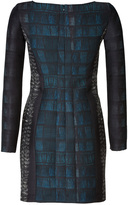 Thumbnail for your product : Cédric Charlier Wool Blend Printed Long Sleeve Dress Gr. 40