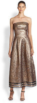 Thumbnail for your product : Sachin + Babi Metallic Lace-Striped Gown
