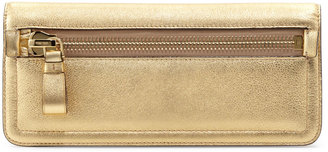 Tom Ford Jennifer Metallic Zip Clutch Bag, Golden