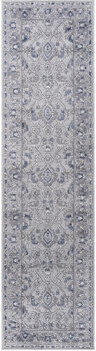 Red Barrel Studio 8X10 Grey/Blue/Oriental Non-Shedding Living Room Bedroom Dining Home Office Stylish And Stain Resistant Area Rug