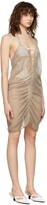 Thumbnail for your product : Rui Taupe Sheer Halter Mid-Length Dress