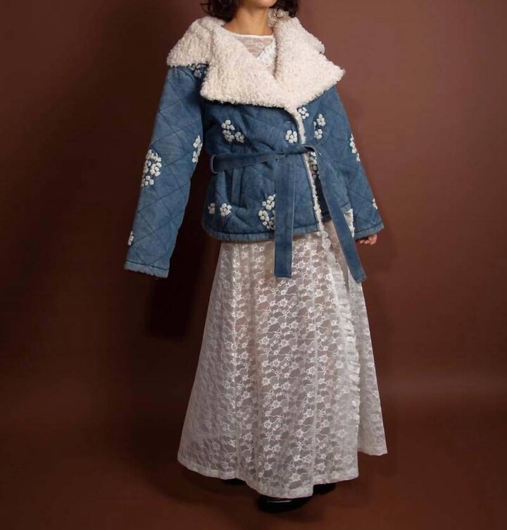 Tach Wilma Quilted Denim Jacket In Blue - ShopStyle