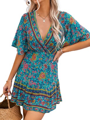 BAGELISE Maxi Dress for Women Beach Vacation,Summer Slip Dress Sleeveless Long Dress Elegant Flowy Floral Print Dress Casual 