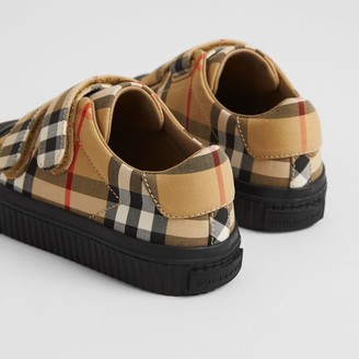Burberry Vintage Check and Leather Sneakers