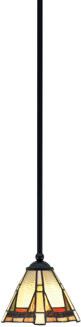 Toltec Lighting Zilo Stem Hung Mini Pendant Shown In Dark Granite Finish With 7\