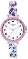 Thumbnail for your product : Kate Spade Park Row Palm and Florals Silicone Strap Watch