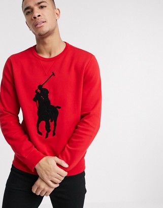 Polo Ralph Lauren sweatshirt in red with large chest pony logo