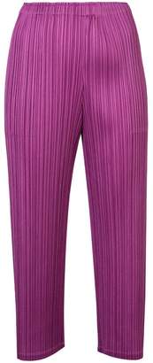 Pleats Please Issey Miyake cropped pleat trousers