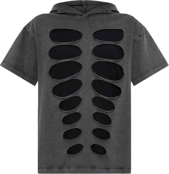 AVAVAV cut-out hooded T-shirt