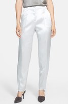 Thumbnail for your product : Lafayette 148 New York Pleat Front Silk Charmeuse Pants