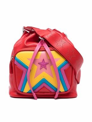 Stella McCartney Kids Star-Patch Drawstring Backpack