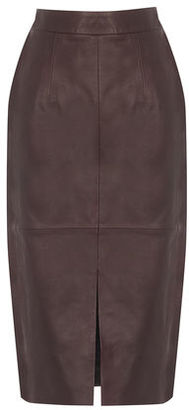 Oasis LEATHER CLEAN PENCIL SKIRT [span class="variation_color_heading"]- Black[/span]