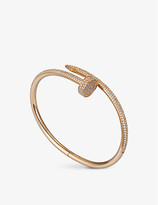 Thumbnail for your product : Cartier Women's Pink Juste Un Clou 18ct Pink-Gold And Diamond Bracelet, Size: 16cm