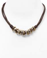 Thumbnail for your product : Robert Lee Morris Soho Two Tone Frontal Hoop Necklace, 19"
