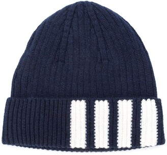 Thom Browne Cashmere Ribbed-Knit Beanie