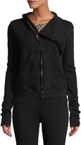 Thumbnail for your product : Frank And Eileen Frayed Zip-Front Fleece Jacket