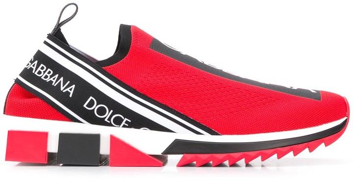 dolce and gabbana red sneakers