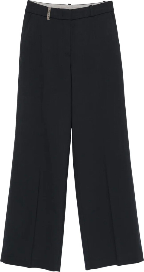 Peserico Straight-Leg Wool Sneakers