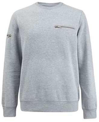 Burton Mens Grey Zip Detail Sweatshirt