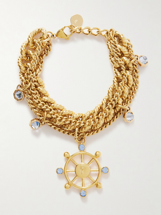 RABANNE - Gold-tone Crystal Bracelet - One size