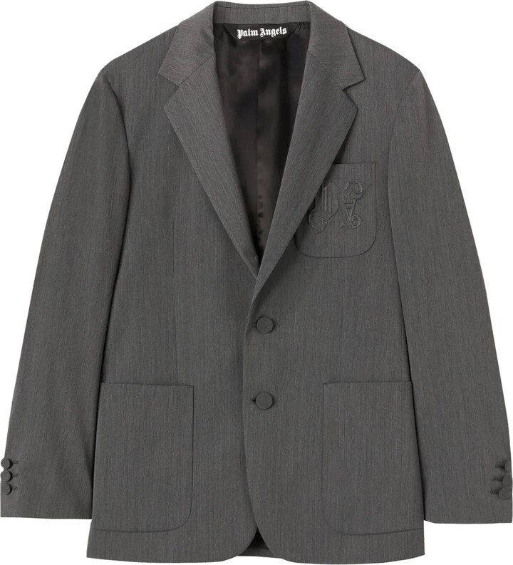 Logo-Embroidered Blazer