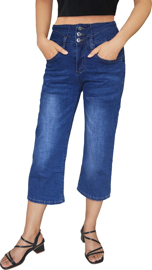 Capri Jeans Quarter Jeans Womens Pants Ladies Three Quarter