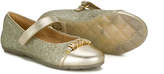Thumbnail for your product : Moschino Kids branded glitter ballerinas