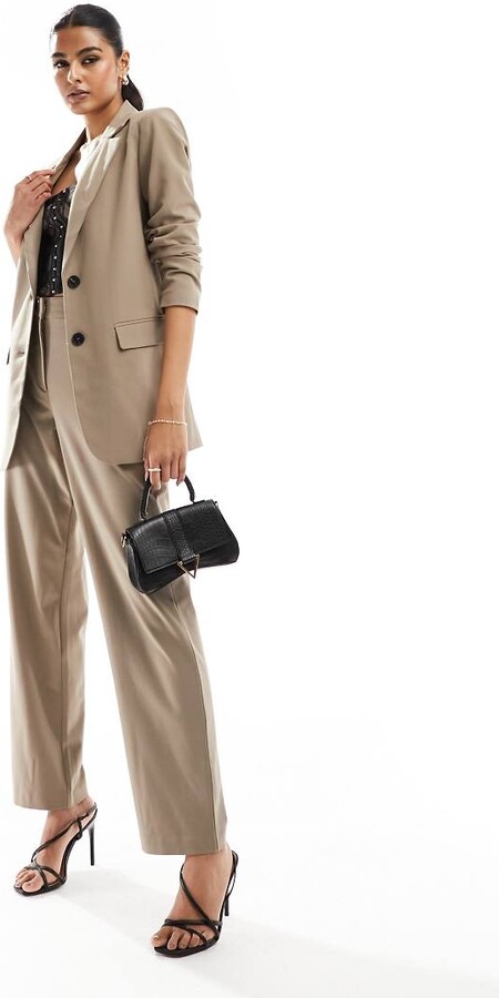 4th Reckless Tall double breasted blazer co ord in forest green